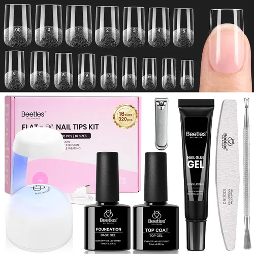 Vista 21 de Beetles - Kit de uñas de gel, puntas de uñas, juego de extensión de uñas
