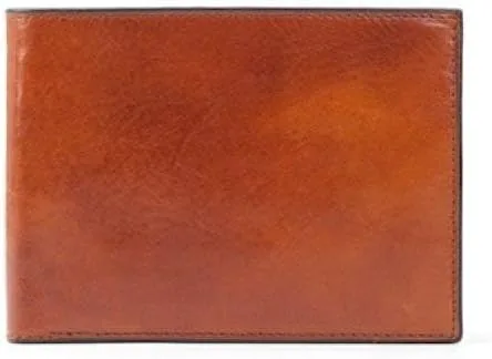 Vista 5 de Bosca Cartera de crédito de cuero antiguo para hombre con contraseña de identificación (ámbar), Ámbar
