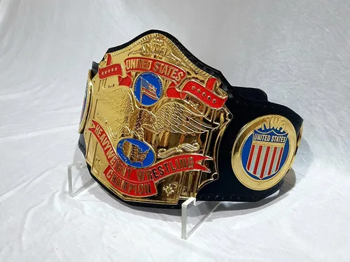 Vista 2 de NWA Campeonato Peso Pesado de los Estados Unidos TITLLE Réplica de Cinturón