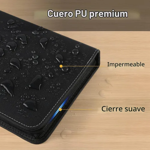 Vista 5 de Carpeta de tarjetas Jumbo para tarjetas Jumbo de Pokémon, iofeiwak® Carpeta de tarjetas extragrande de 2 bolsillos con 3 anillos - Contiene 80