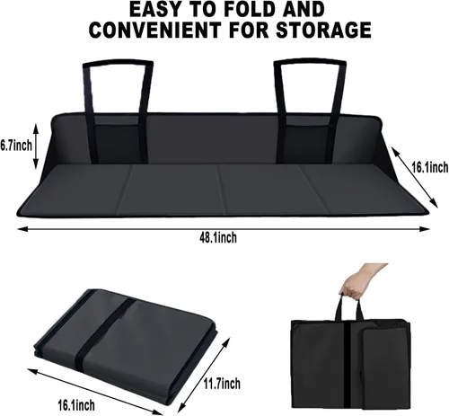 Vista 2 de Placa de extensión de colchón para asiento trasero de automóvil, colchón portátil para dormir, extensor de asiento trasero plegable, aumenta