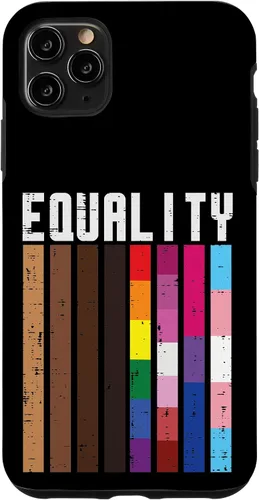 Vista 13 de Igualdad Negro LGBT Pride Rainbow Lesbian Gay Bi Trans - Funda de regalo para iPhone 17