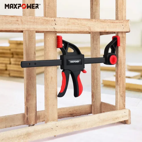 Vista 7 de MAXPOWER Abrazadera de barra de 24 pulgadas y esparcidor de 31 pulgadas para carpintería, juego de abrazaderas de madera de liberación rápida