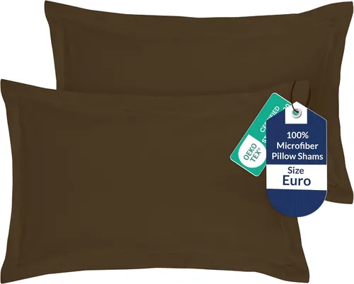Vista 12 de Royale Linens Paquete de 2 fundas de almohada de tamaño estándar de 20 x 26 pulgadas, microfibra cepillada, fundas de almohada de cama, resistentes