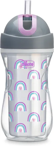 Vista 13 de Chicco Vaso con Pajita Abatible de 9 onzas Vaso Entrenador Aislado para Niños Pequeños con Pajita de Silicona Suave Sin Derrames Fácil