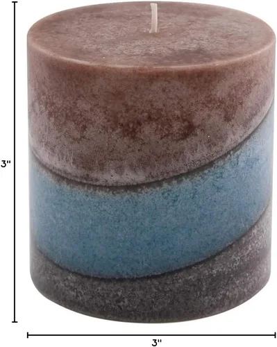 Vista 8 de Wicks N More Vela perfumada de pilar de Seaglass (3x3)