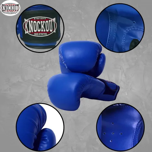 Vista 2 de Juego de 2 pares de guantes de boxeo para adultos con sensación premium para entrenamiento de gimnasio en casa y competición, lo mejor