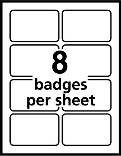 Vista 3 de Avery 8395 insignias adhesivas para escritura del nombre 233 pulgadas x 337 pulgadas paquete de 160 unidades Blanco Paquete de 10