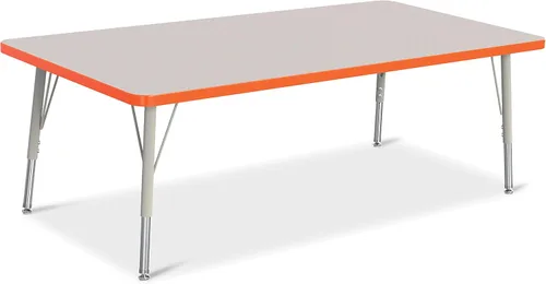 Vista 22 de Berries Mesa rectangular para actividades, altura E, Gris/Negro/Negro, 1