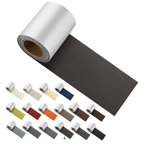 Vista 25 de ILOFRI Cinta de Parche de Reparación de Cuero Autoadhesiva de 3x60 pulgadas, Kit de Reparación de Vinilo y Cuero para Sofás, Muebles, Asiento
