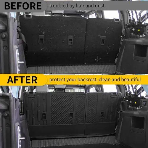 Vista 2 de Tapete de carga compatible con Ford Bronco 2021, 2022, 2023, 2024, 2025, protector de asiento trasero, forro de carga para maletero y accesorios