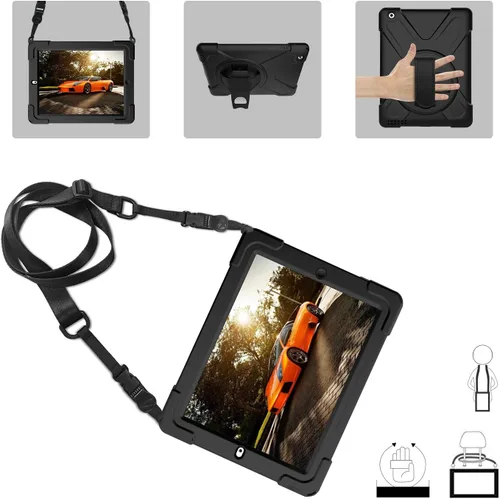 Vista 8 de ProCase Funda resistente resistente para iPad 2 3 4 (modelo antiguo), a prueba de golpes 360 grados giratoria Kickstand Funda protectora para iPad