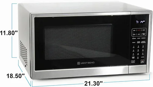 Vista 6 de West Bend Horno de convección de microondas 3 en 1 con freidora de aire de 1000 vatios con 10 niveles de potencia y 12 ajustes preestablecidos