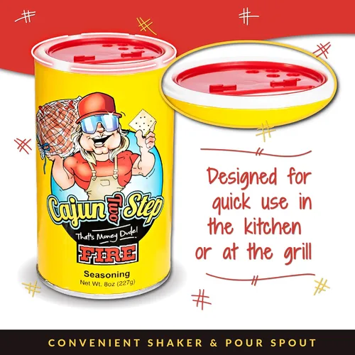 Vista 3 de Condimento Cajún Two Step de StaleKracker - 8 paquetes, Condimento de Fuego para Cocina Criolla Auténtica de Luisiana (64 oz.) Cajun 2 Step spicy