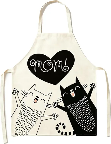 Vista 13 de Delantal de gato lindo delantal de cocina para mujeres y hombres, delantales divertidos para cocinar, hornear, pintura, jardinería y fiesta