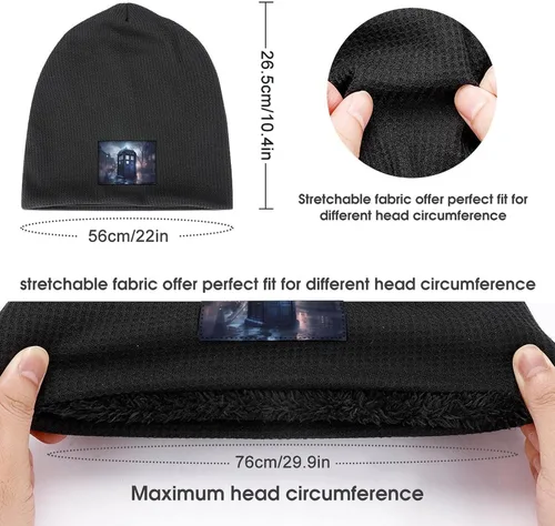 Vista 2 de Doctor Dr Who - Gorro suave con forro polar de invierno para hombre y mujer