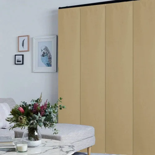 Vista 11 de LETAU - Persianas corredizas 100% opacas con riel, hechas verticalmente para ventanas grandes, puertas corredizas, espacios abiertos y divisores
