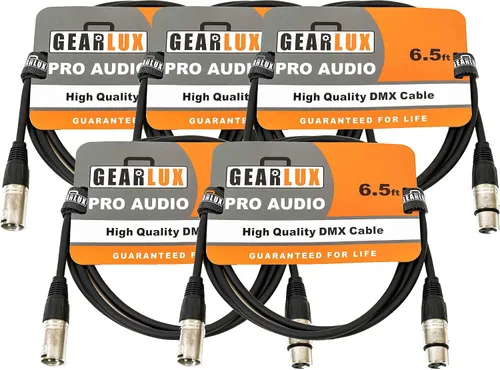Vista 21 de Gearlux Cable DMX, 3 pines, macho a hembra, 3.2 pies - paquete de 10