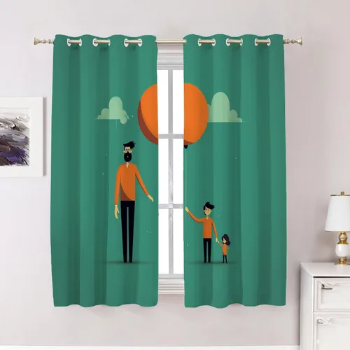 Vista 195 de Cortinas opacas de poliéster multicapa para cafetería, con diseño de diamantes, 2 unidades, 26 x 24 pulgadas