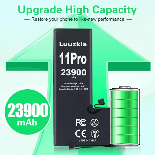 Vista 2 de Batería de 23900 mAh compatible con iPhone 11 PRO, nueva actualización, repuesto de batería de gran capacidad, compatible con iPhone 11 Pro