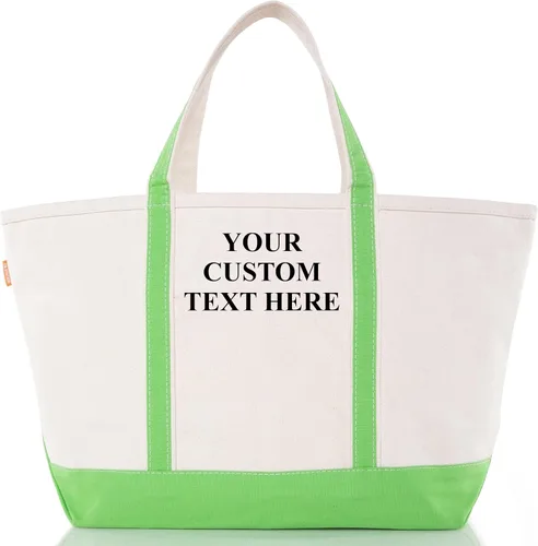 Vista 14 de CB STATION Bolso grande clásico – Bolsa de lona para mujer – Diseño multicolor, perfecta para viajes y compras En blanco: azul bebé