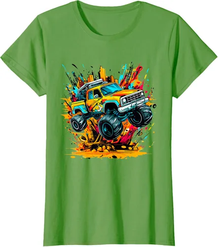 Vista 4 de Monster Trucks Are My Jam - Camiseta Monster Truck, Negro