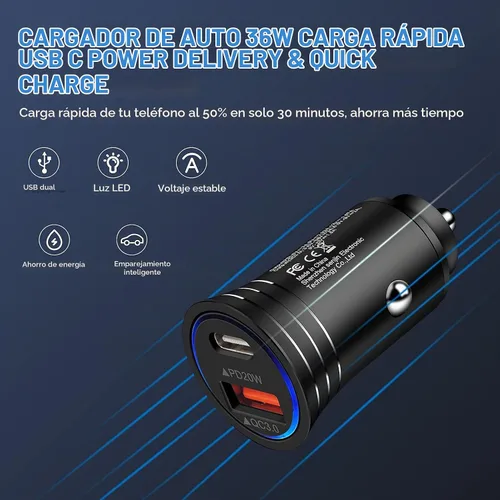 Vista 5 de Cargador del coche del USB C, puerto dual del adaptador del cargador