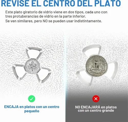 Vista 4 de Placa de vidrio para microondas BlueStars de 10.6"/27cm [Actualizado 2025] - Reemplaza WB48X21336 BT-3112 - Compatible con microondas Panasonic