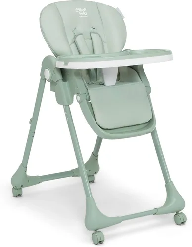 Vista 19 de Little Folks by Delta Children 2-in-1 SlimFold High Chair for Babies and Toddlers, Black Negro