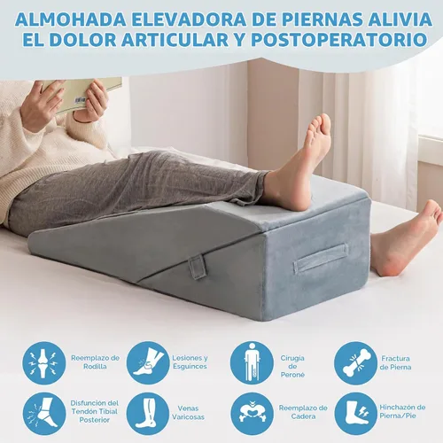 Vista 5 de Ganondorf Almohada de elevación de piernas 2 en 1 para poscirugía, almohada ajustable de espuma de alta calidad de 8 y 10 pulgadas, reemplazo