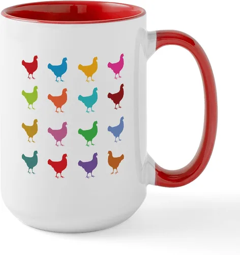 Vista 48 de CafePress Backyard Chicken Whisperer Mugs Taza de café de cerámica de 15 oz (15.0 fl oz)