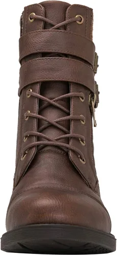 Vista 4 de GLOBALWIN Botines de tacón bajo con cordones para mujer