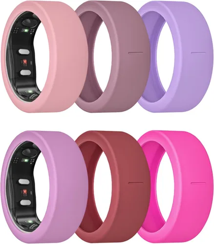 Vista 6 de Paquete de 3/6 fundas de anillo para Gen 3/Gen 2/1, protector de anillo de silicona elástico para RingConn Gen 2, accesorios de entrenamiento