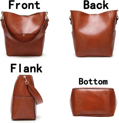 Vista 7 de Molodo Bolso de mano para mujer, de piel sintética, bolso de mano y bolsos de mano, bolso de mano mediano, bolso hobo de diseñador para el trabajo