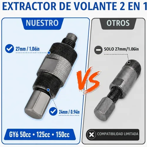 Vista 2 de Valchoose Magneto Flywheel Puller, 2in1, 24mm&27mm, 1 Pack