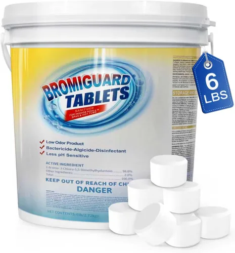 Vista 9 de Tabletas de Bromo para SPA Bañera de Hidromasaje 1lb 50LB Tabletas Bromantes Refuerzo Elimina Bacterias Algas Sensación de Agua Suave Sin Olor a