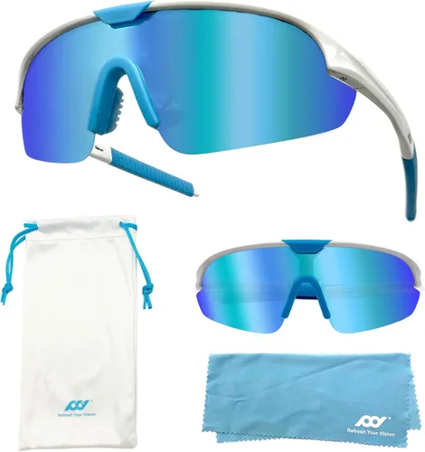 Vista 7 de XII WY escudo polarizado jóvenes niños junior deportes gafas de sol ciclismo correr golf béisbol para niños niñas