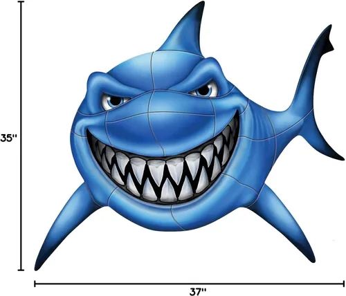 Vista 4 de Gotcha Shark - Mosaico de porcelana para piscina (37 x 35 pulgadas)