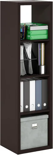 Vista 49 de Furinno Estantería para cubículos, estantería apilable, organizador de almacenamiento en cubos con parte trasera abierta, extragruesa, 15.8 x 15.8 x