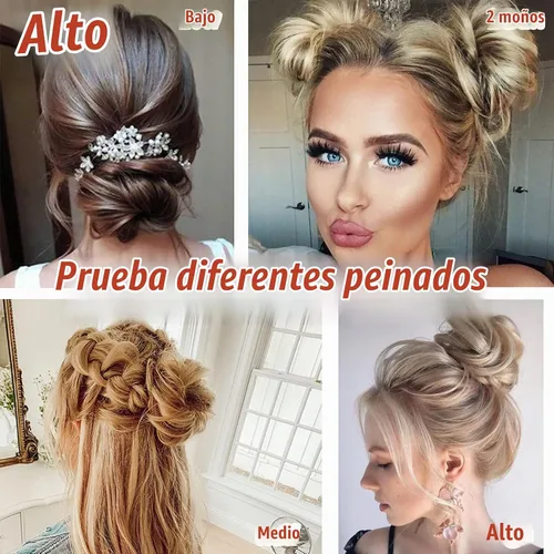 Vista 7 de HOOJIH Pieza de pelo desordenado de moño – Extensiones superlargas despeinadas, cola de caballo ondulada con banda elástica para mujeres y niñas