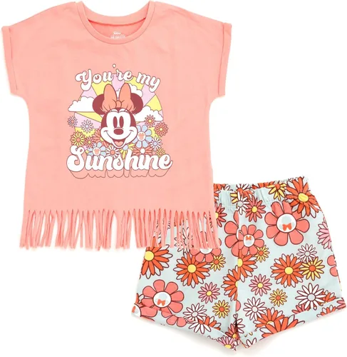 Vista 10 de Disney Conjunto de camiseta y pantalones cortos de felpa francesa, tallas de bebé a niño grande (12 meses - 14-16)
