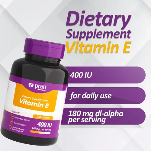 Vista 8 de Prati Donaduzzi Cápsulas blandas de vitamina E, 400 UI, 100