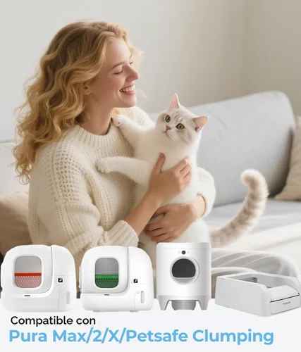 Vista 7 de 120 bolsas automáticas de arena para gatos que se adaptan a PURA MAX 2/MAX
