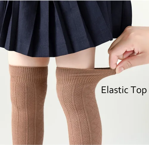 Vista 62 de EPEIUS Calcetines altos hasta la rodilla para bebés y niños pequeños (paquete de 3/5)