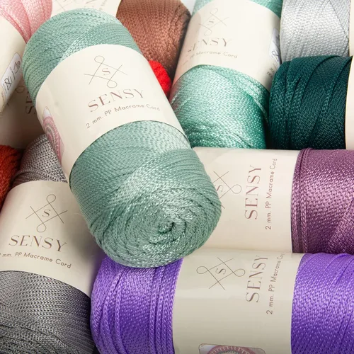 Vista 7 de Sensy Premium 2mm 229.5 metros de cuerda de poliéster 100% cordón de polipropileno Cordón de macramé 2mm Cordón para bolso de crochet Hilo