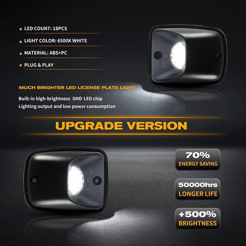 Vista 2 de Gempro Lámpara LED de repuesto para placa de matrícula compatible con Tocama Pickup Truck 1995-2004, luz trasera de 6500 K, color blanco
