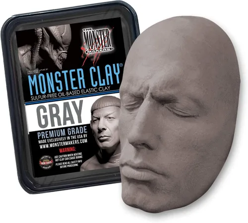 Vista 2 de Monster Clay Arcilla de modelado de grado prémium (gris, dura, caja de 18 libras)