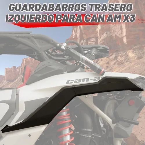Vista 6 de A & UTV PRO Deflector de guardabarros izquierdo para Can-Am Maverick X3 Max Turbo R Xds 2017-2024 2025, extensiones combinadas para guardabarros