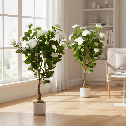 Vista 31 de GarveeHome Árbol de buganvilla artificial de 5 pies, planta de buganvilla de seda sintética con maceta, decoración interior y exterior, planta