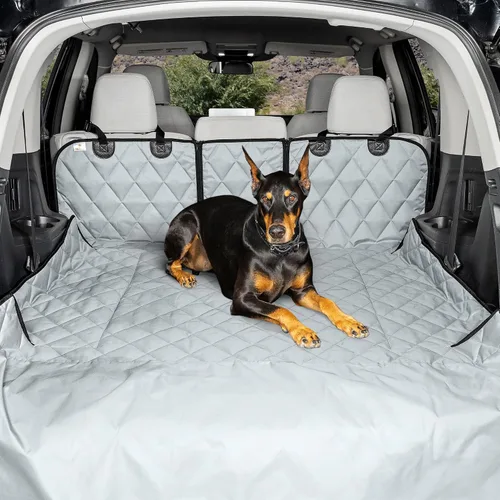 Vista 11 de 4Knines Forro de Carga Dividido para SUV – Para Perros y Mascotas, Resistente, Alfombrilla Impermeable para Maletero y Cubierta de Carga – Se Adapta